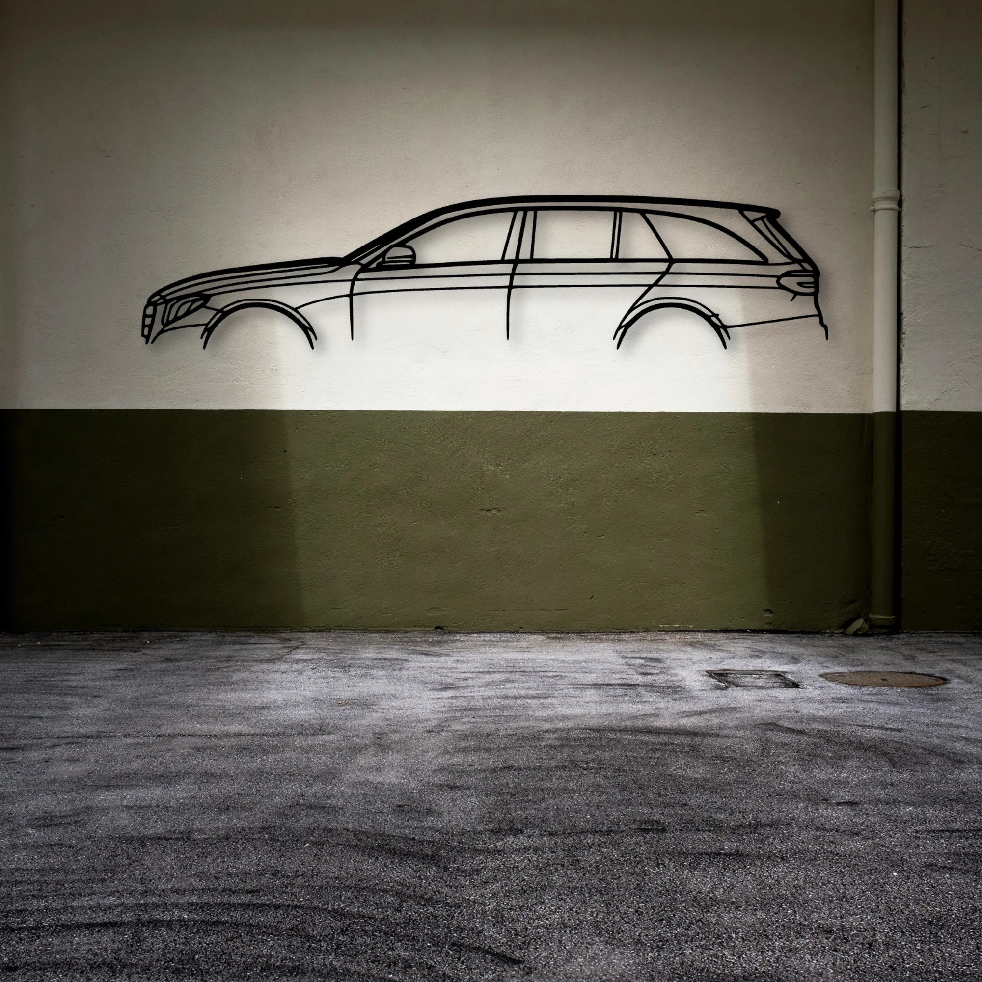 E400 T 2017 Classic Silhouette Metal Wall Art - Automotive Garage Decor