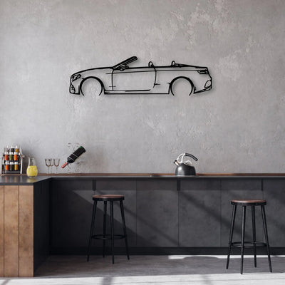 E450 2020 Cabrio Classic Silhouette Metal Wall Art - Automotive Garage Decor