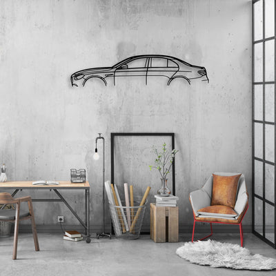 E63S 2022 Classic Silhouette Metal Wall Art - Automotive Garage Decor