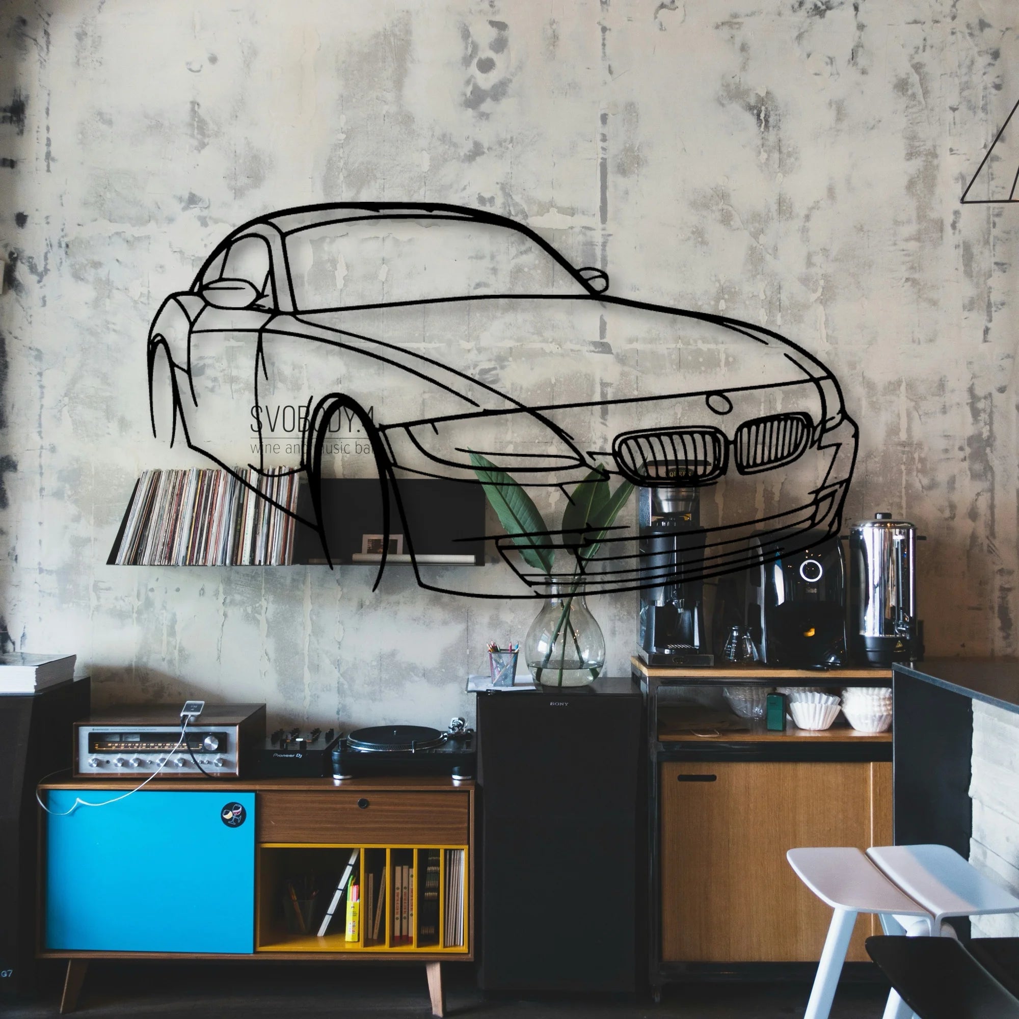 E86 Z4 Angle Classic Silhouette Metal Wall Art - Automotive Garage Decor