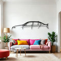 E90 2007 Classic Silhouette Metal Wall Art - Automotive Garage Decor