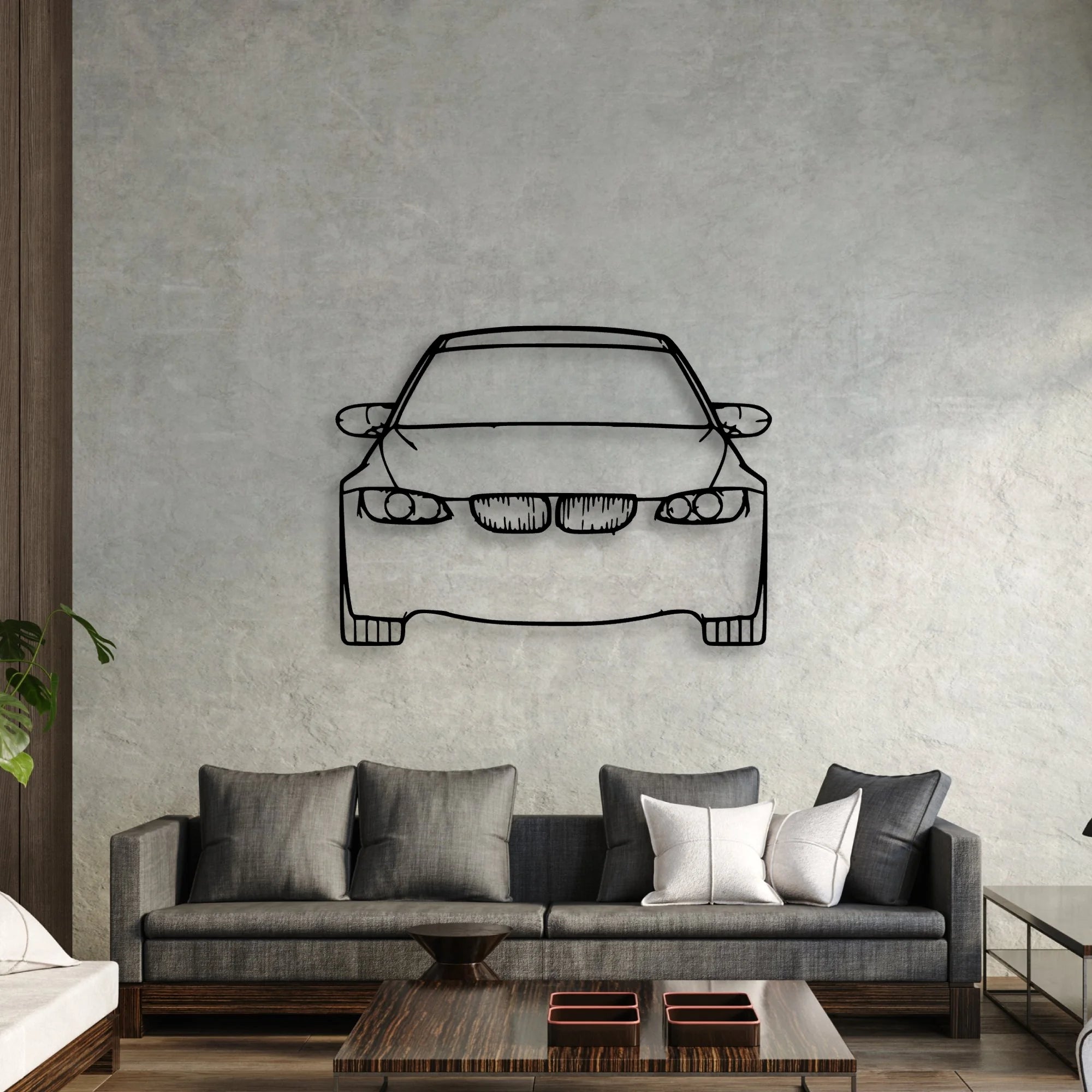 E92 M3 Classic Silhouette Metal Wall Art - Automotive Garage Decor