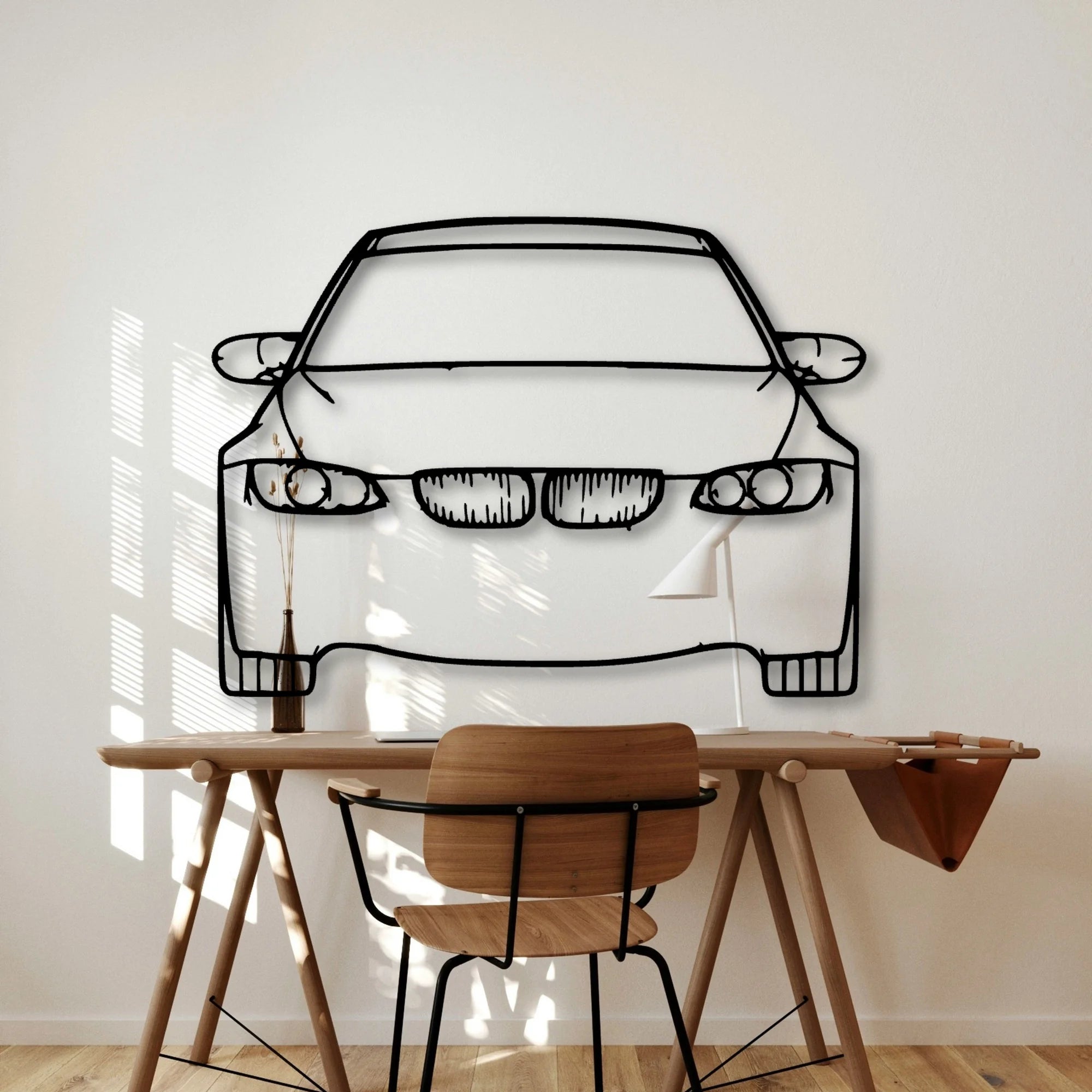 E92 M3 Classic Silhouette Metal Wall Art - Automotive Garage Decor