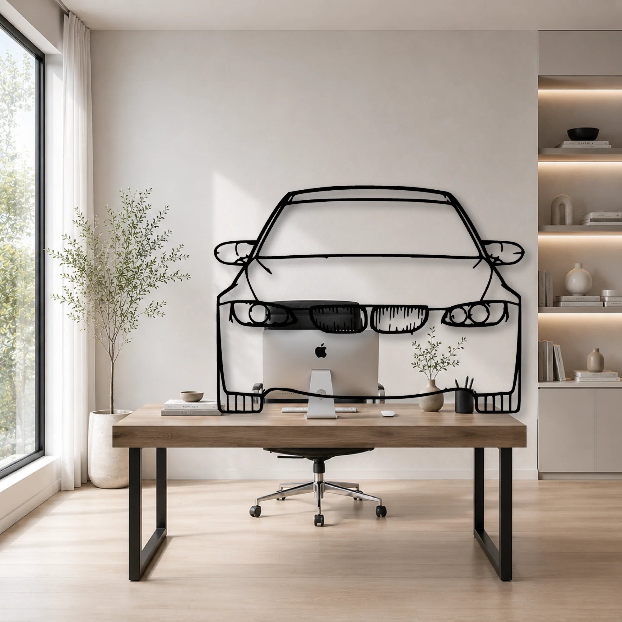 E92 M3 Classic Silhouette Metal Wall Art - Automotive Garage Decor