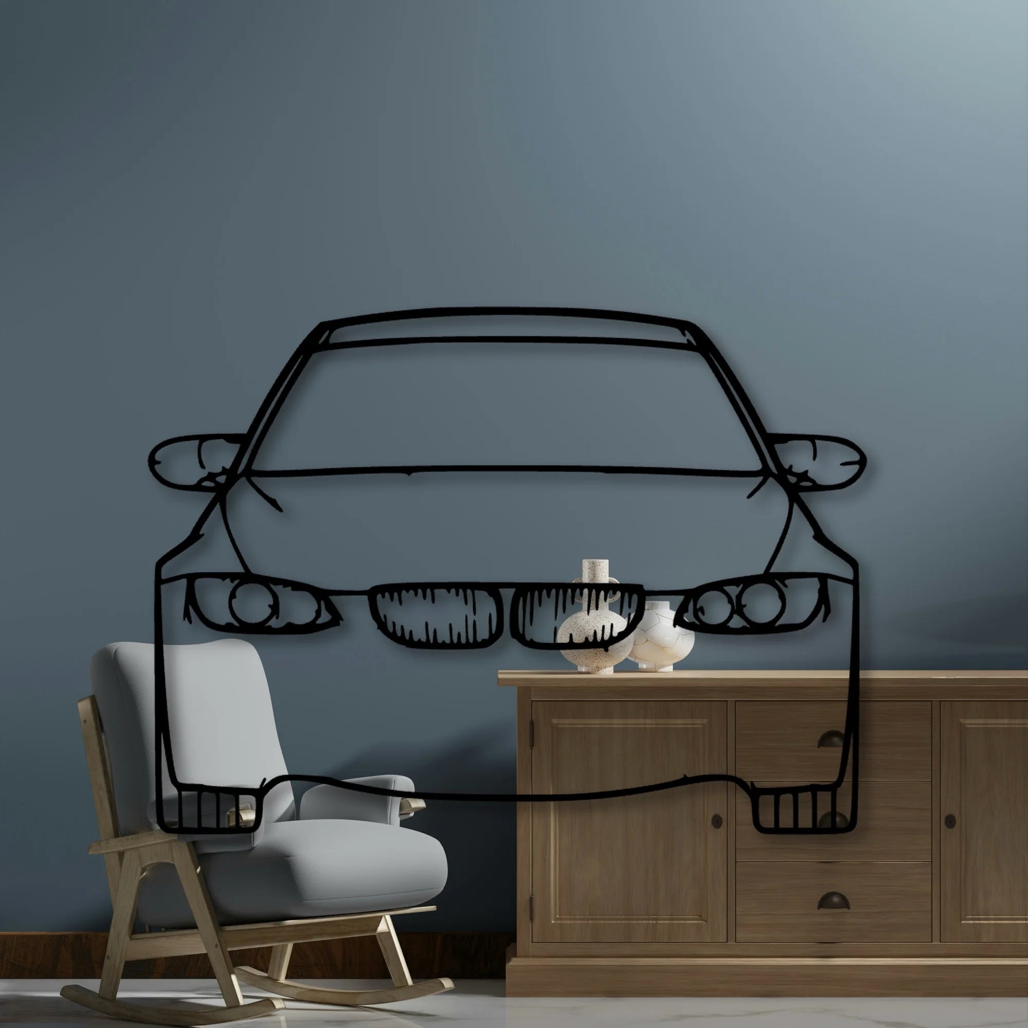 E92 M3 Classic Silhouette Metal Wall Art - Automotive Garage Decor