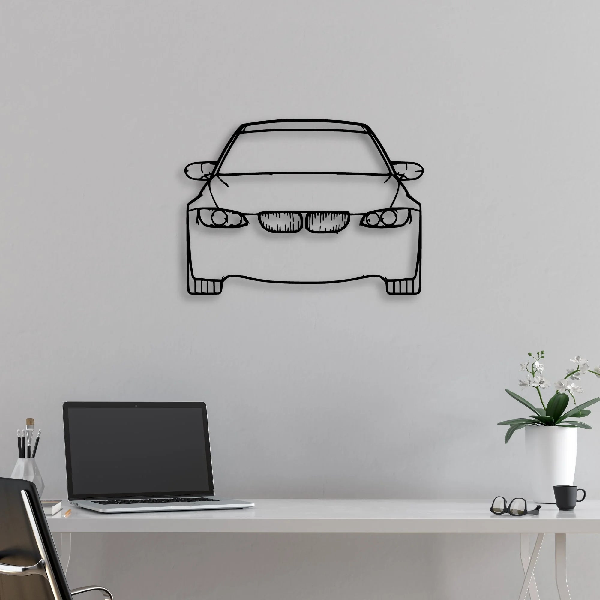 E92 M3 Classic Silhouette Metal Wall Art - Automotive Garage Decor