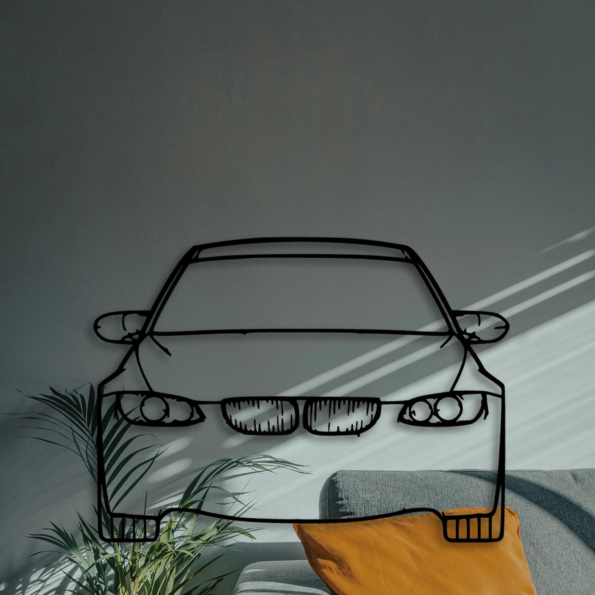 E92 M3 Classic Silhouette Metal Wall Art - Automotive Garage Decor