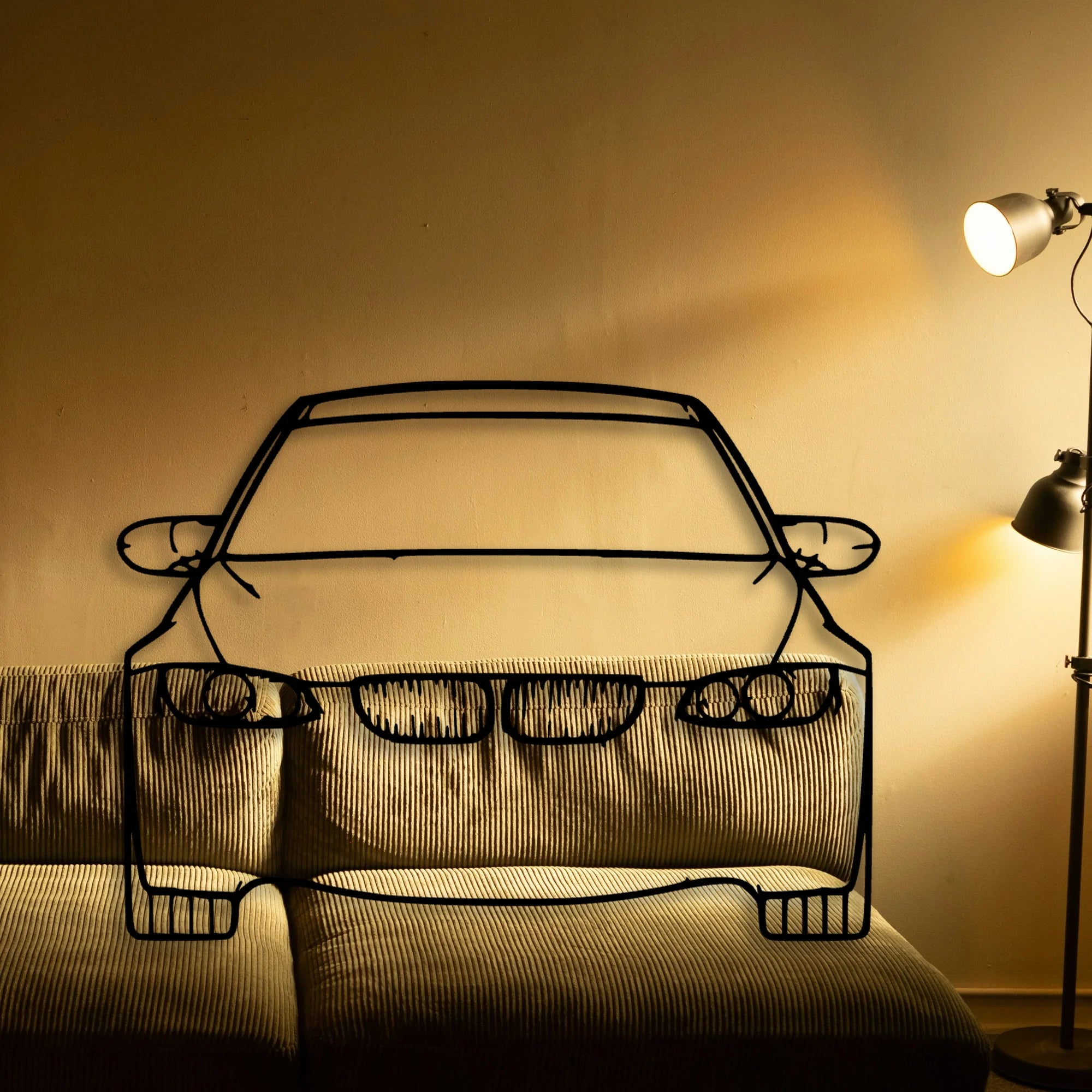 E92 M3 Classic Silhouette Metal Wall Art - Automotive Garage Decor