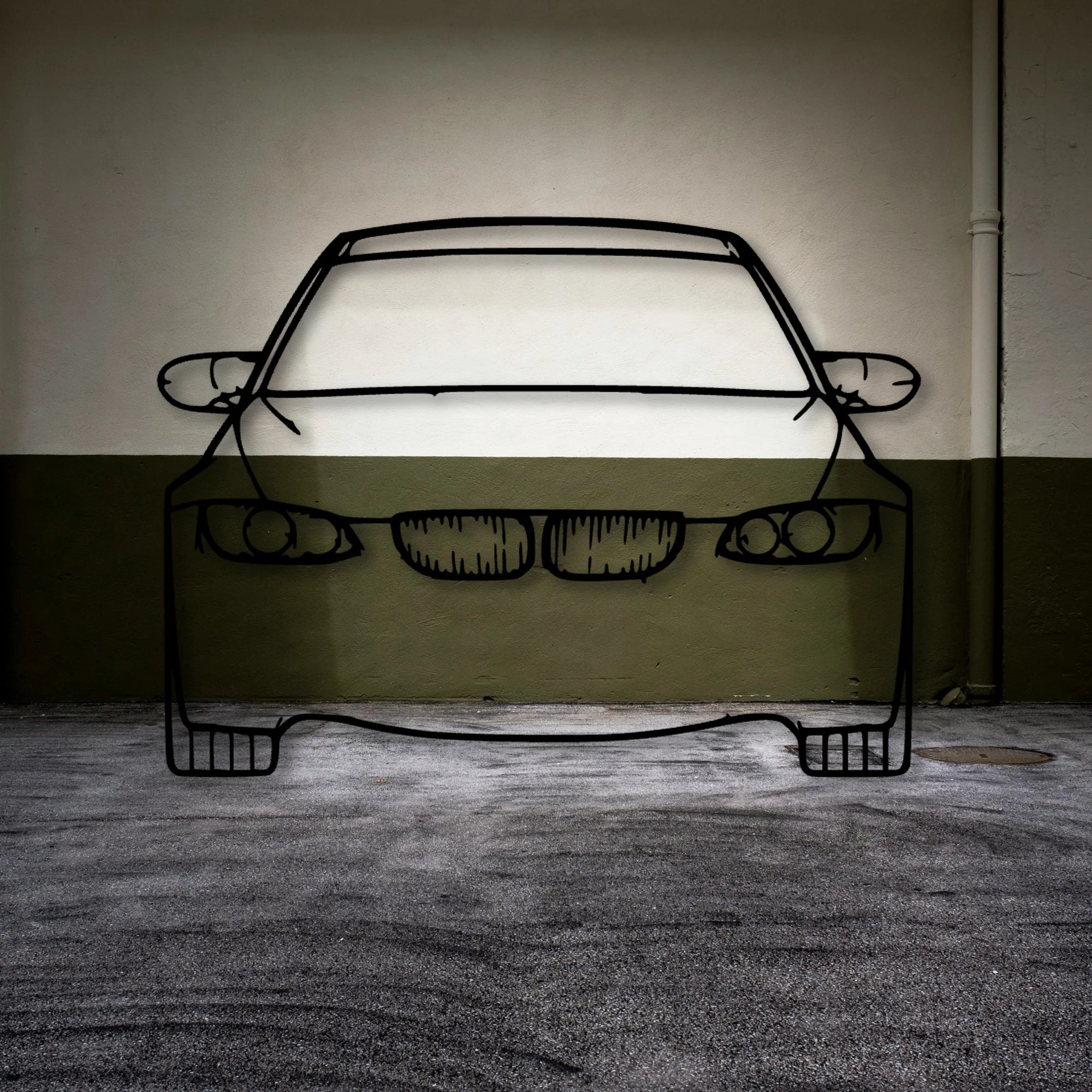 E92 M3 Classic Silhouette Metal Wall Art - Automotive Garage Decor