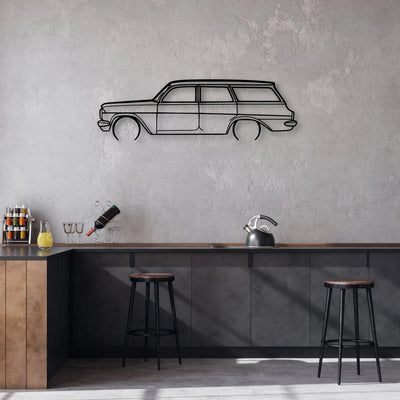EJ Wagon 1963 Classic Silhouette Metal Wall Art - Automotive Garage Decor