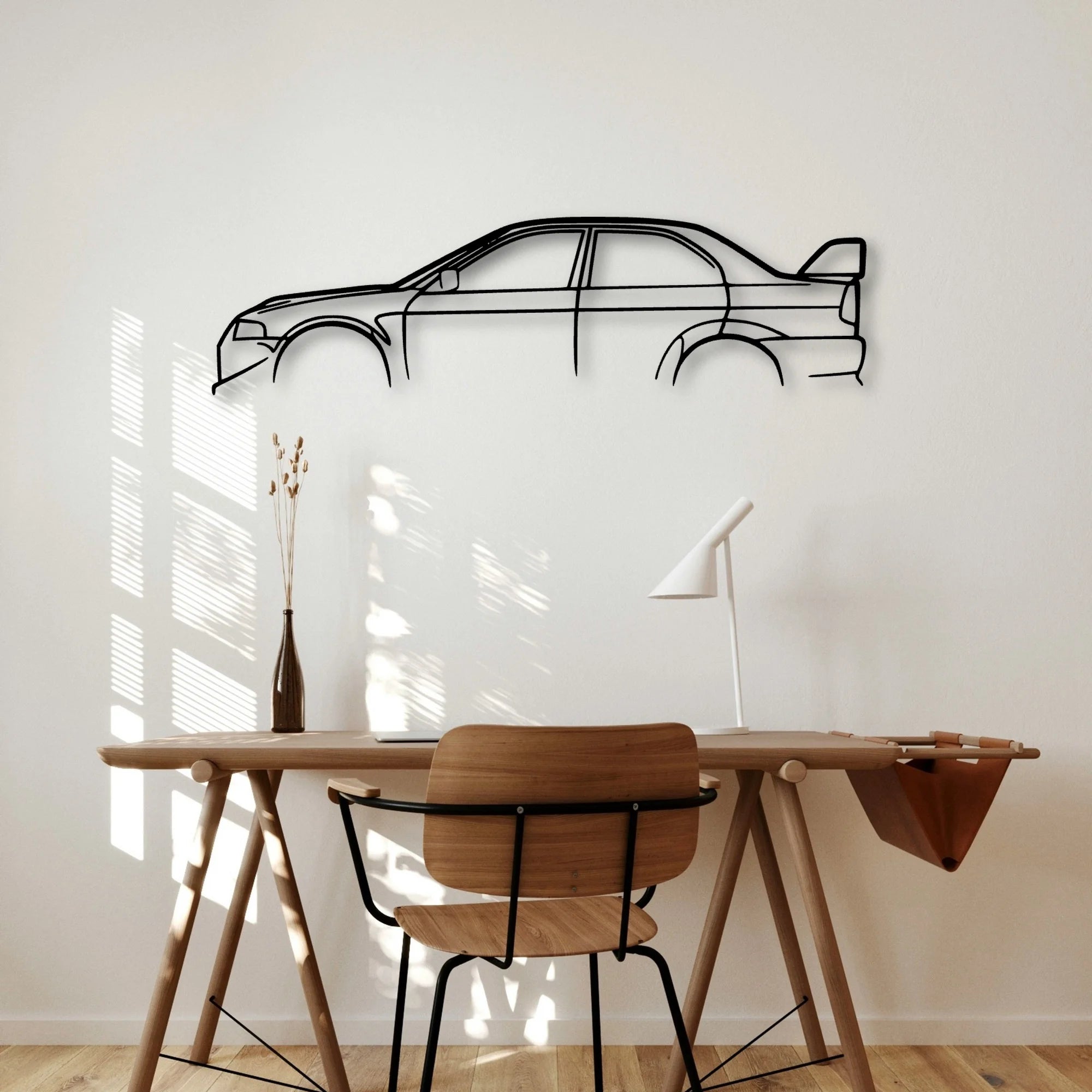 EVO VI Classic Silhouette Metal Wall Art - Automotive Garage Decor