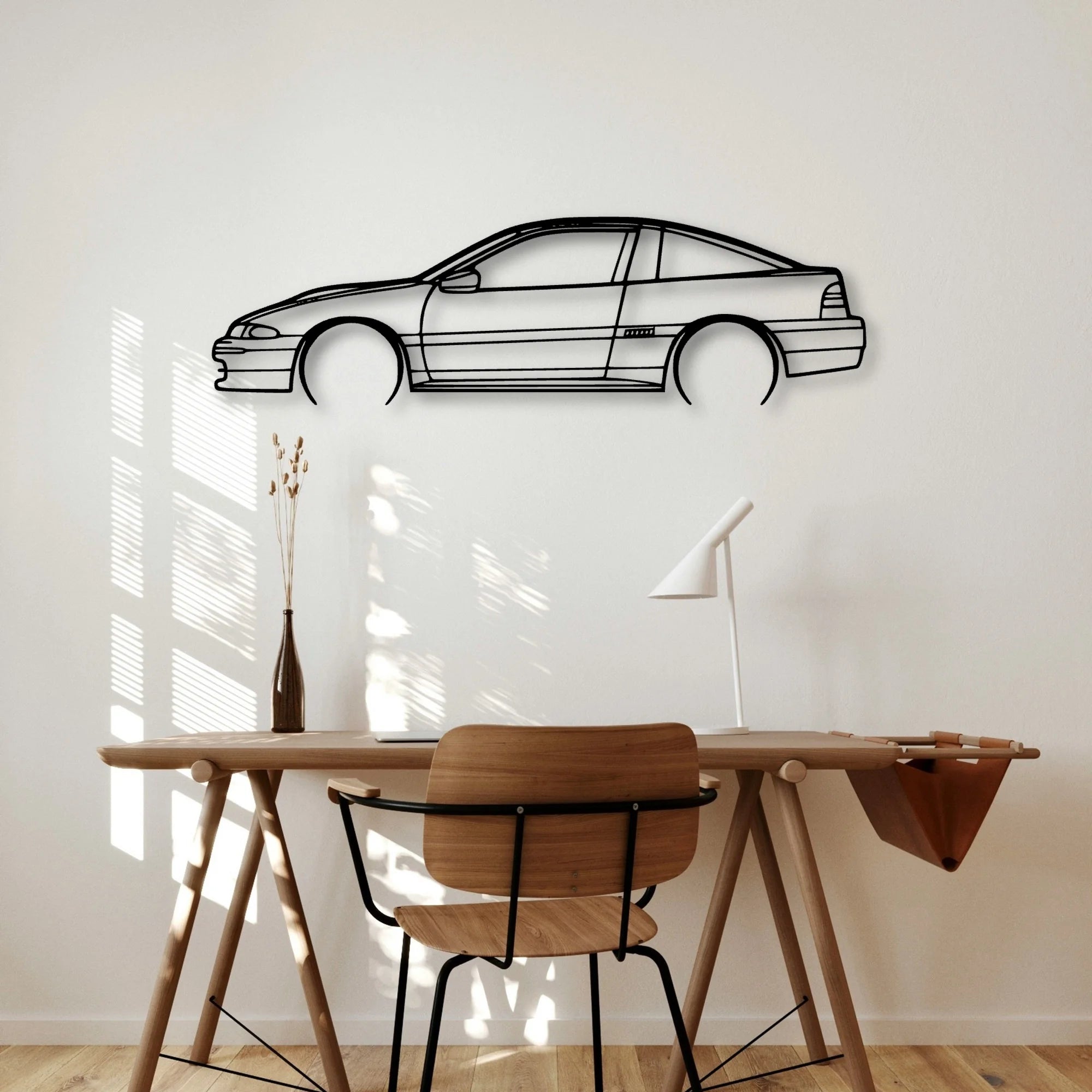 Eclipse GS 1992 Classic Silhouette Metal Wall Art - Automotive Garage Decor