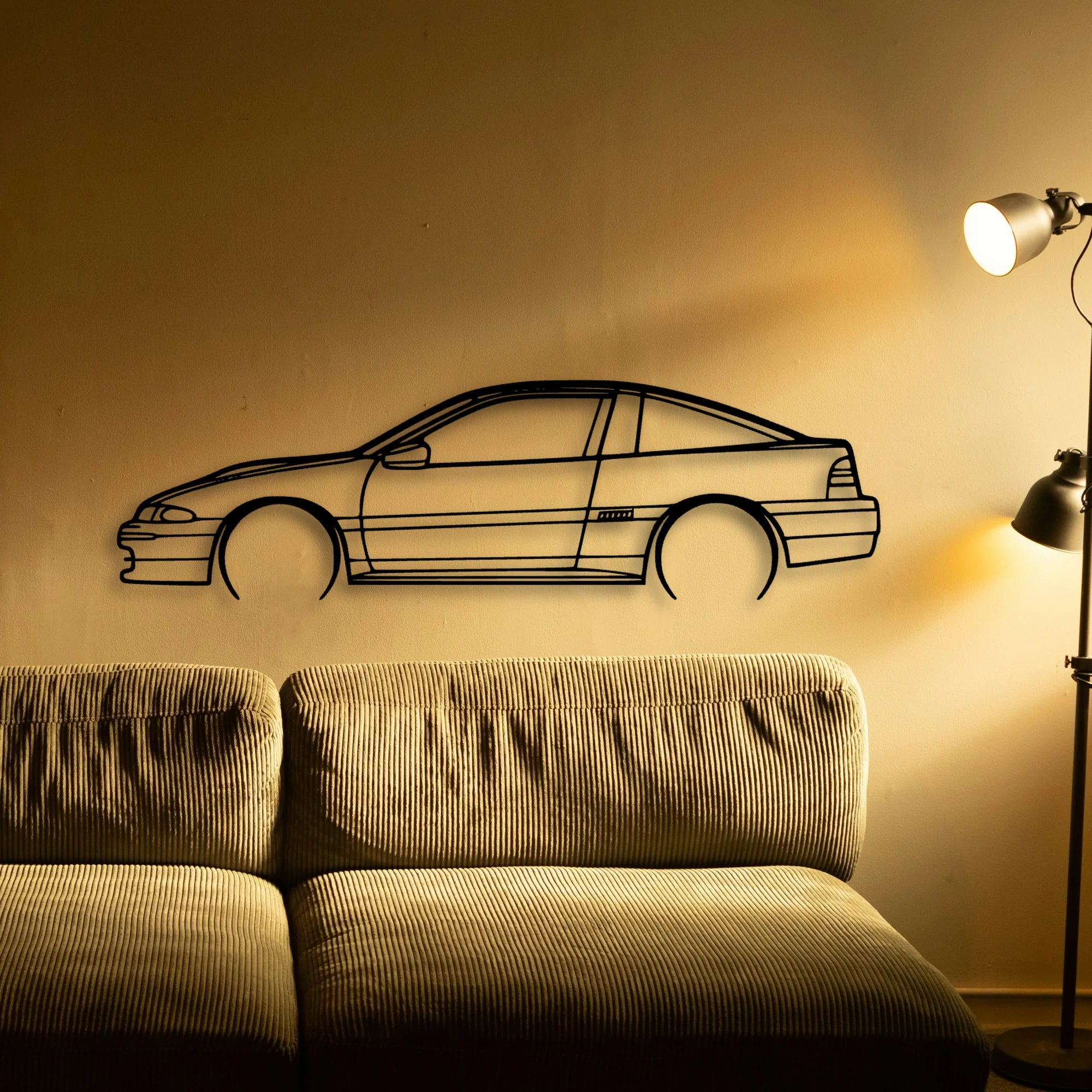 Eclipse GS 1992 Classic Silhouette Metal Wall Art - Automotive Garage Decor