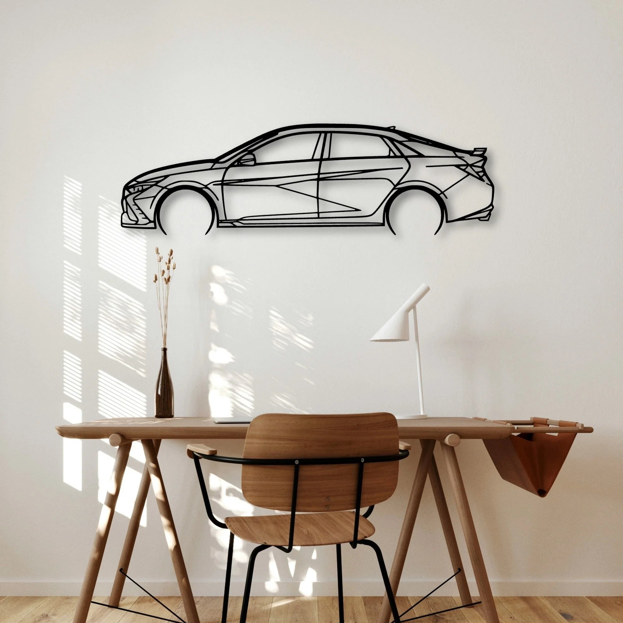 Elantra N 2022 Classic Silhouette Metal Wall Art - Automotive Garage Decor