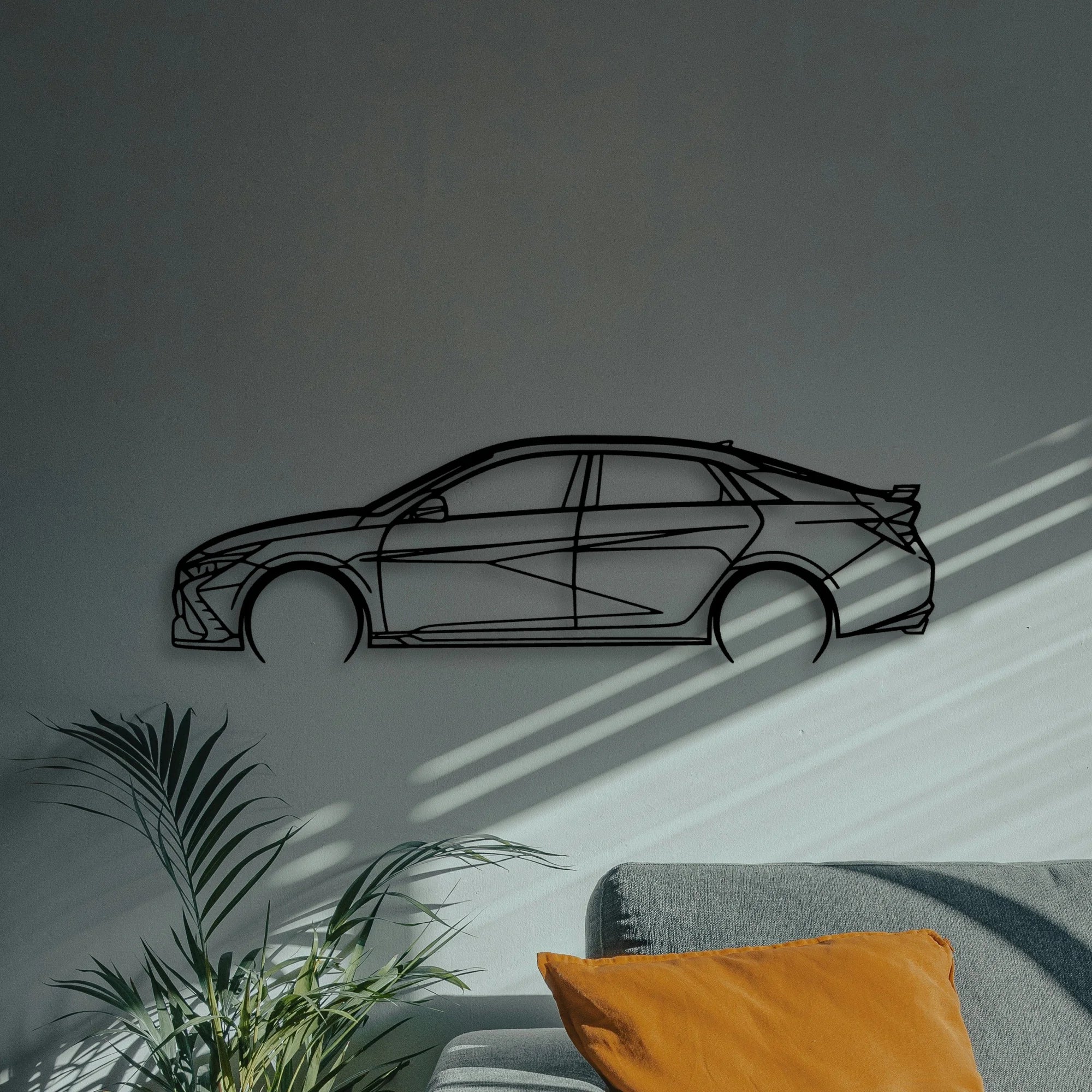 Elantra N 2022 Classic Silhouette Metal Wall Art - Automotive Garage Decor