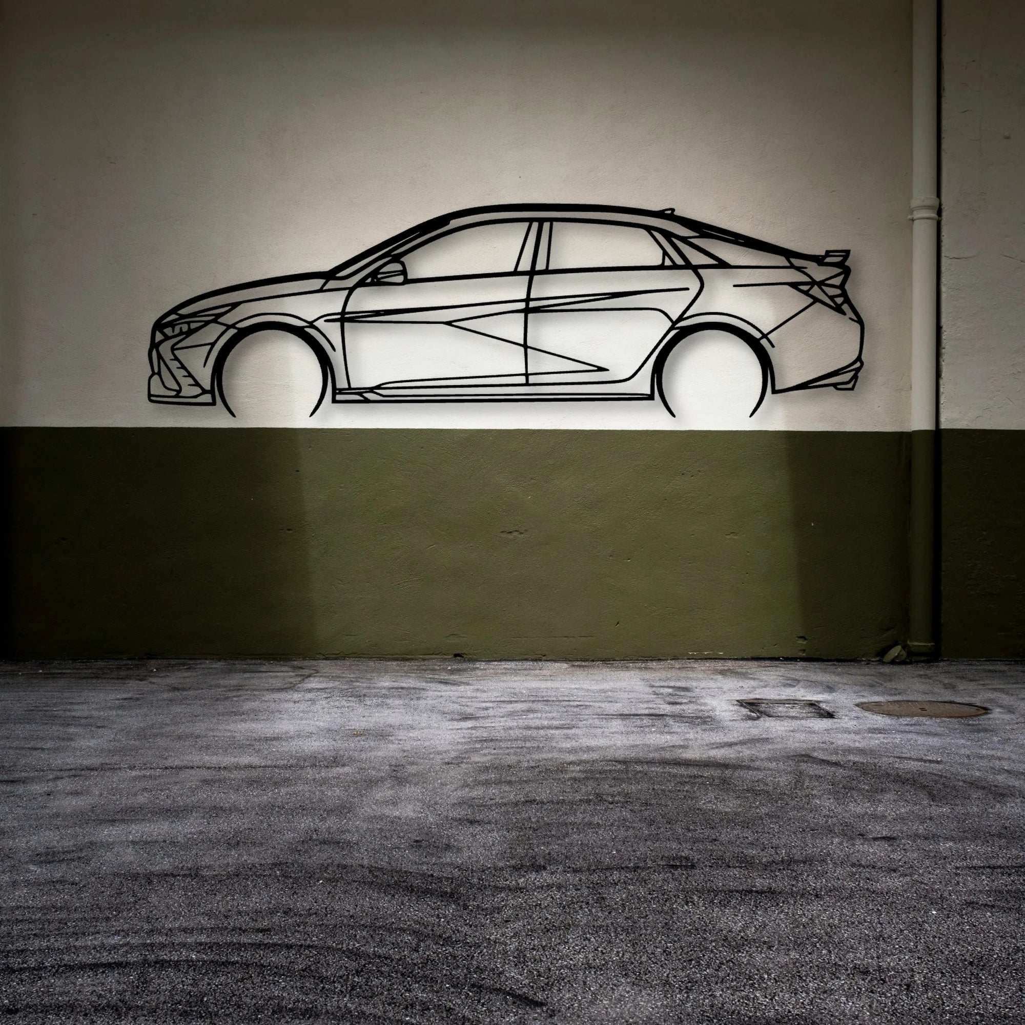 Elantra N 2022 Classic Silhouette Metal Wall Art - Automotive Garage Decor