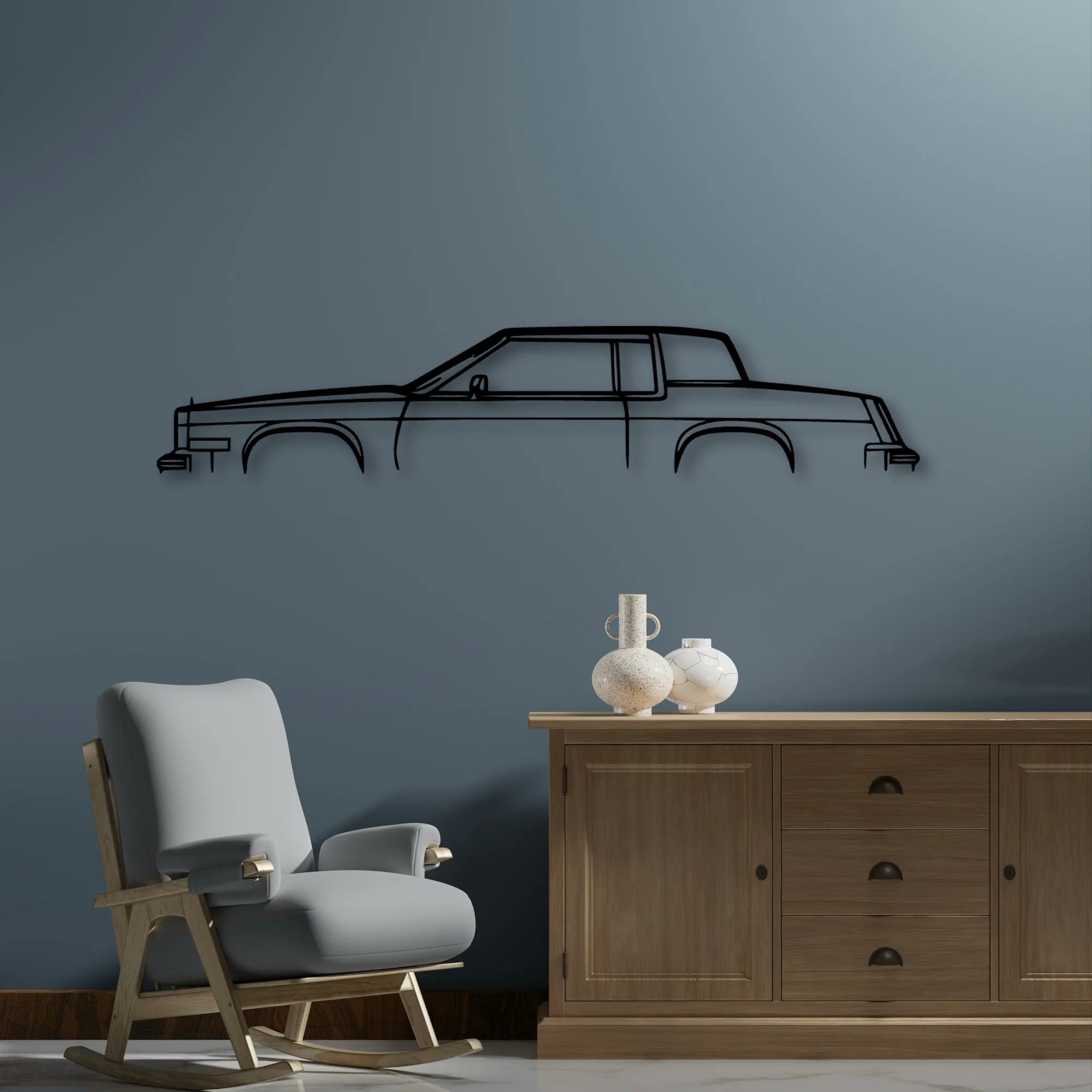 Eldo 1984 Classic Silhouette Metal Wall Art - Automotive Garage Decor