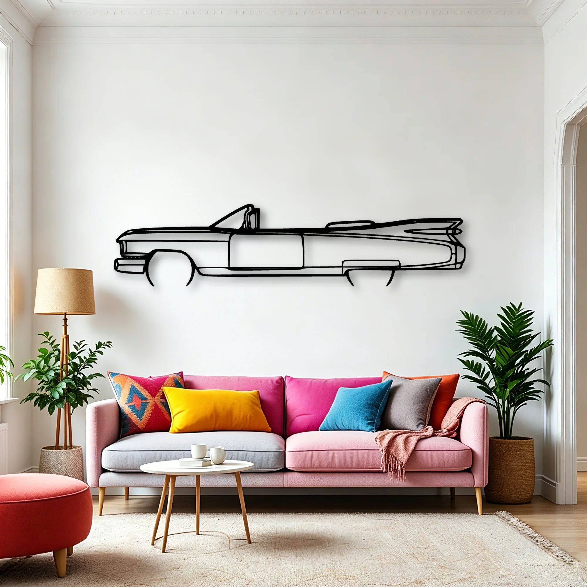 Eldo Biarritz 1959 Classic Silhouette Metal Wall Art - Automotive Garage Decor