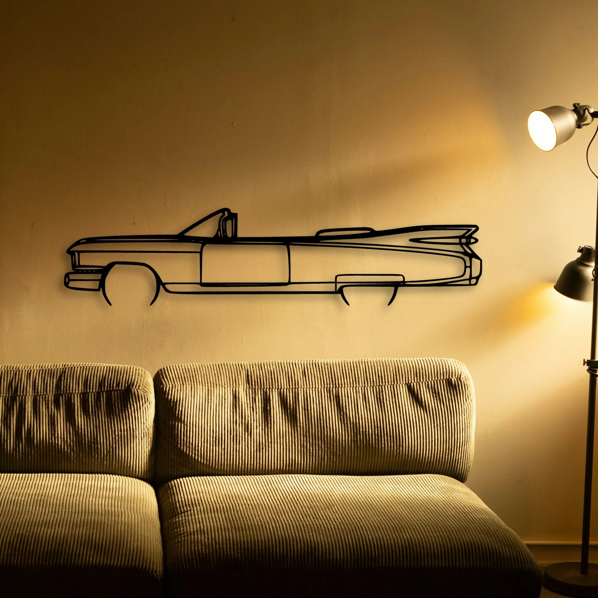 Eldo Biarritz 1959 Classic Silhouette Metal Wall Art - Automotive Garage Decor