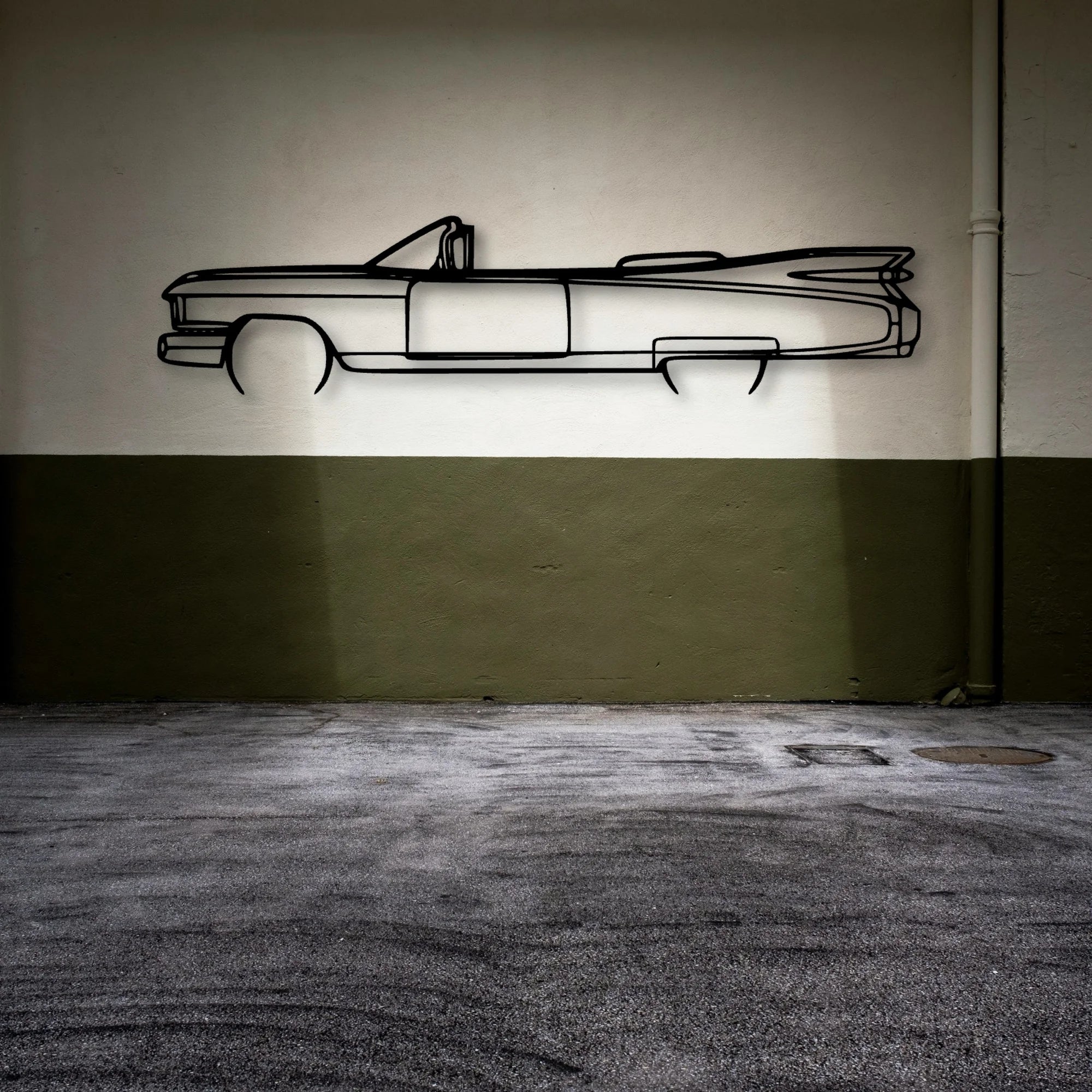 Eldo Biarritz 1959 Classic Silhouette Metal Wall Art - Automotive Garage Decor