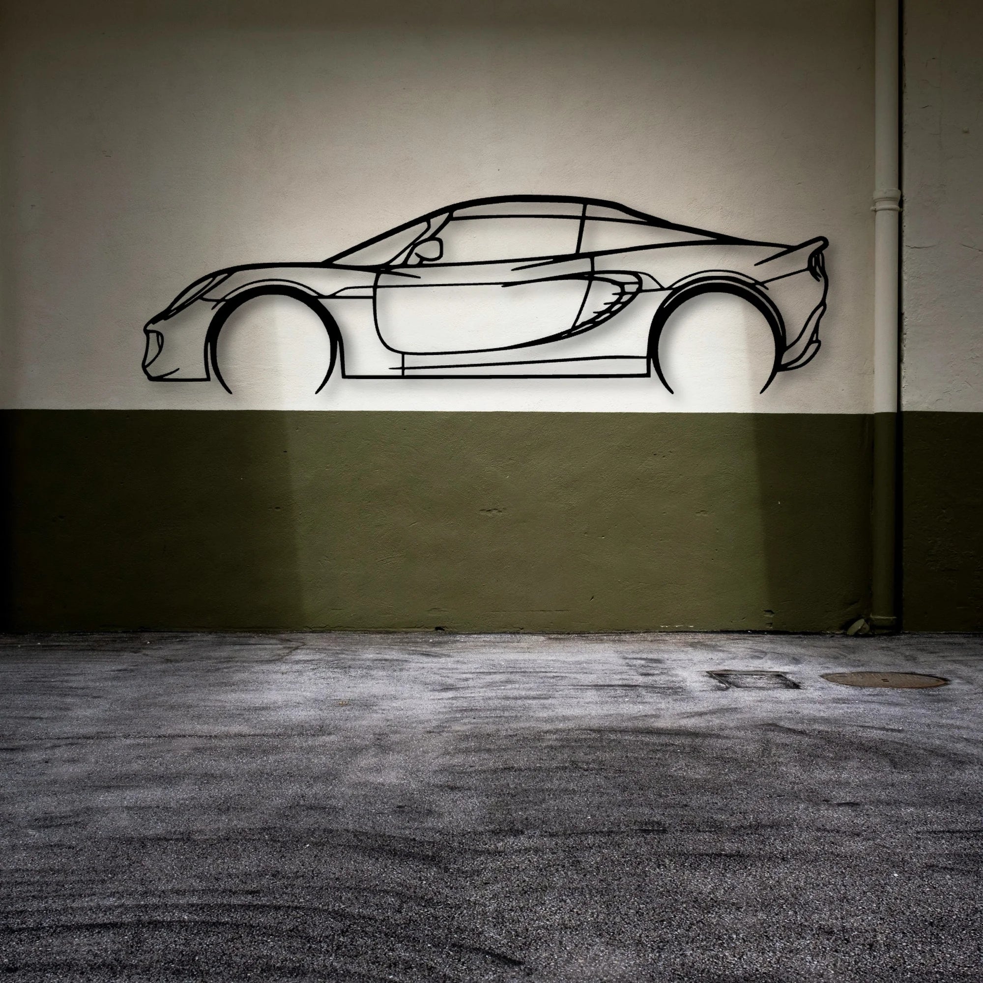 Elise 2006 Classic Silhouette Metal Wall Art - Automotive Garage Decor