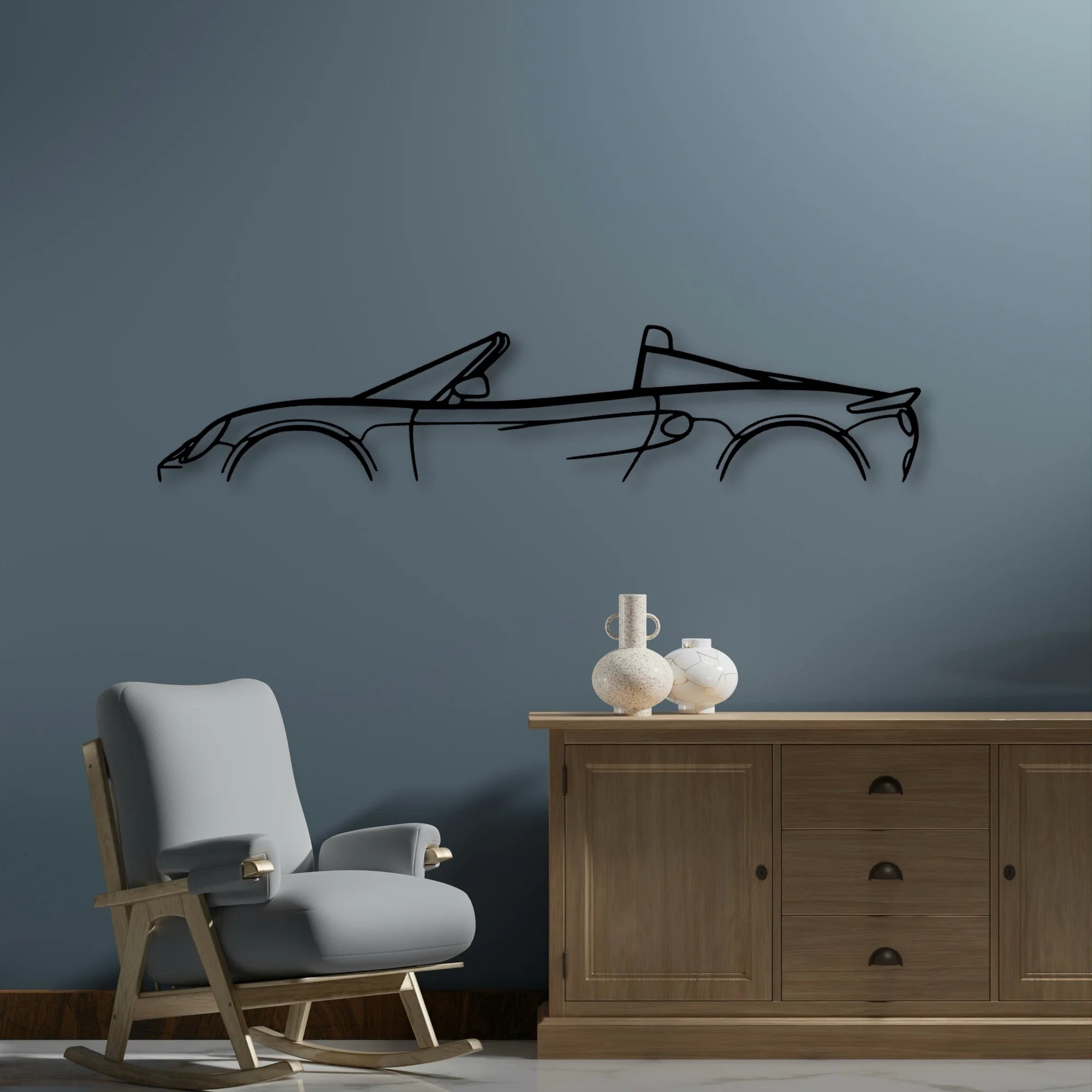 Elise S1 1997 Classic Silhouette Metal Wall Art - Automotive Garage Decor