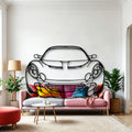 Elise SC 2010 Classic Silhouette Metal Wall Art - Automotive Garage Decor