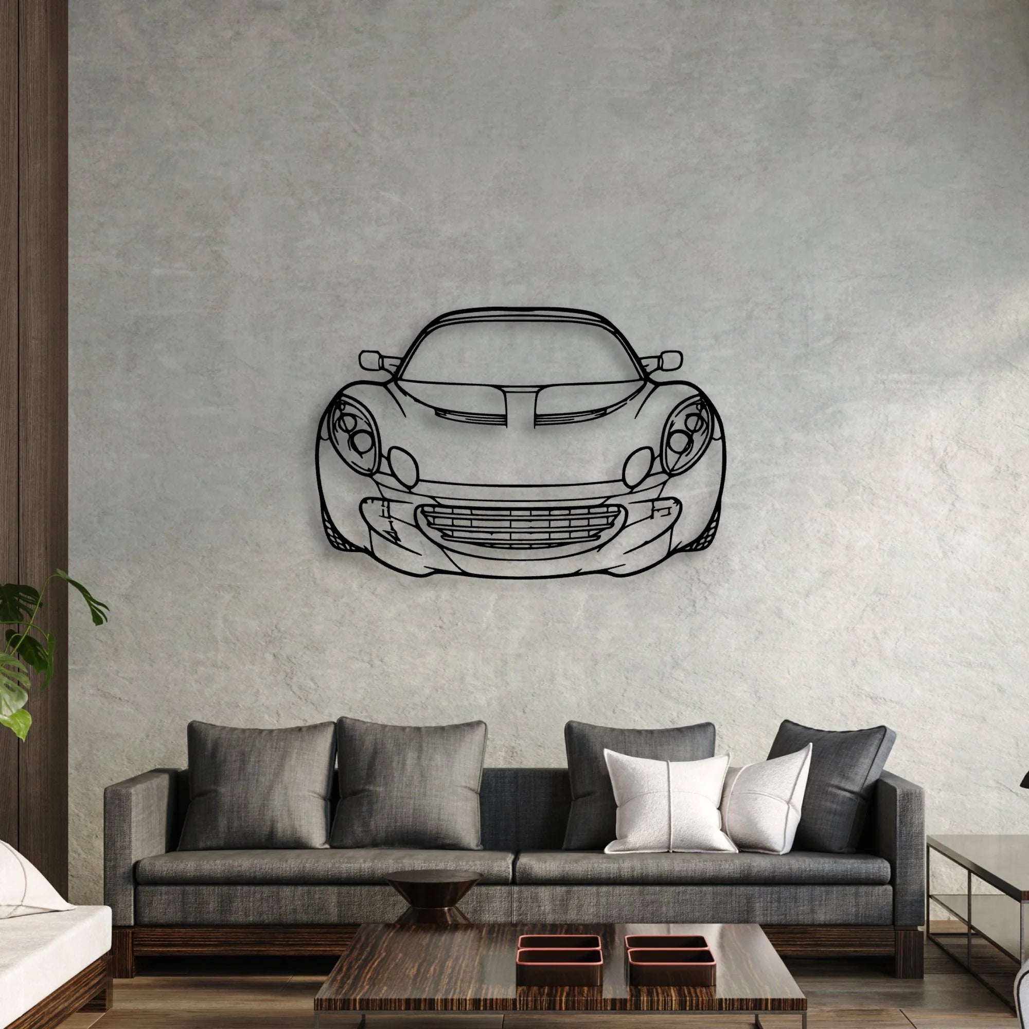 Elise SC 2010 Classic Silhouette Metal Wall Art - Automotive Garage Decor