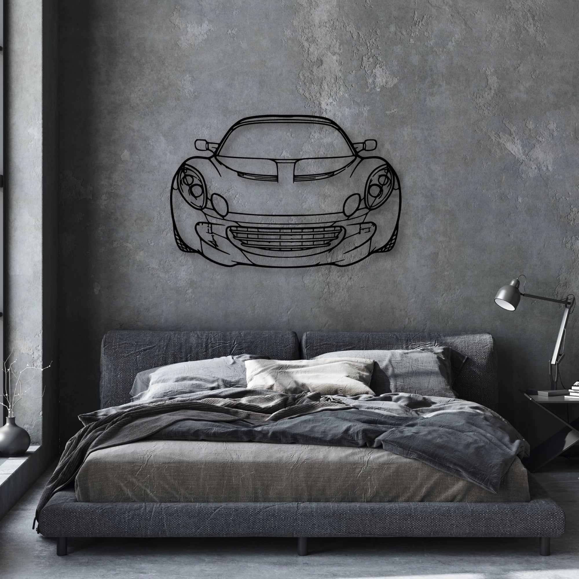 Elise SC 2010 Classic Silhouette Metal Wall Art - Automotive Garage Decor