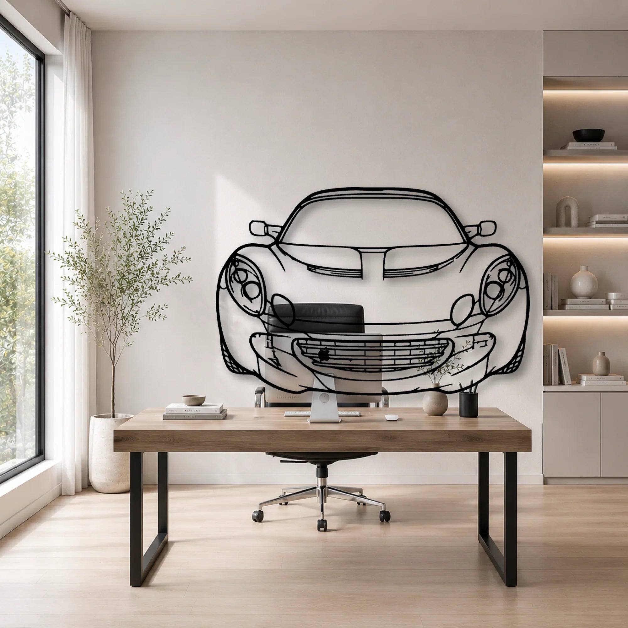 Elise SC 2010 Classic Silhouette Metal Wall Art - Automotive Garage Decor