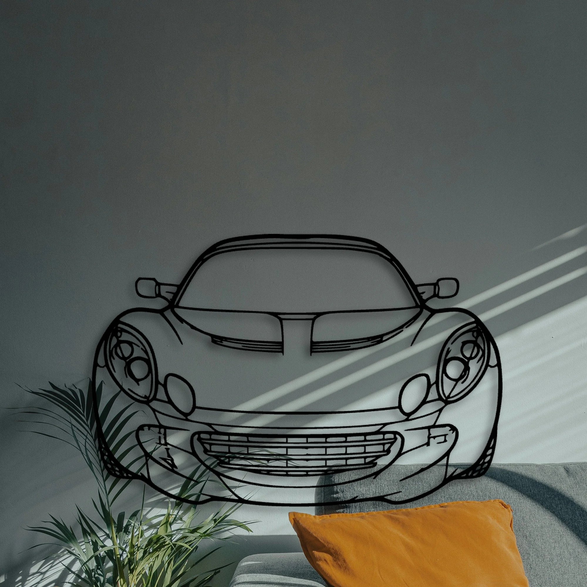 Elise SC 2010 Classic Silhouette Metal Wall Art - Automotive Garage Decor