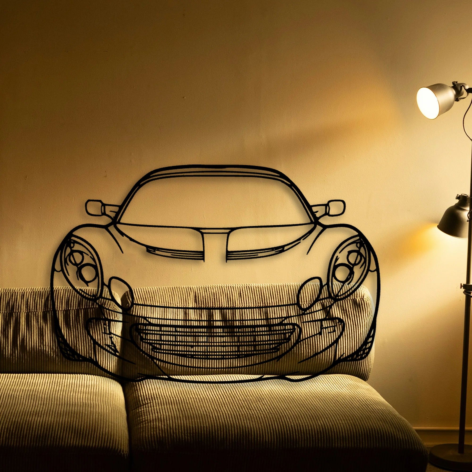 Elise SC 2010 Classic Silhouette Metal Wall Art - Automotive Garage Decor