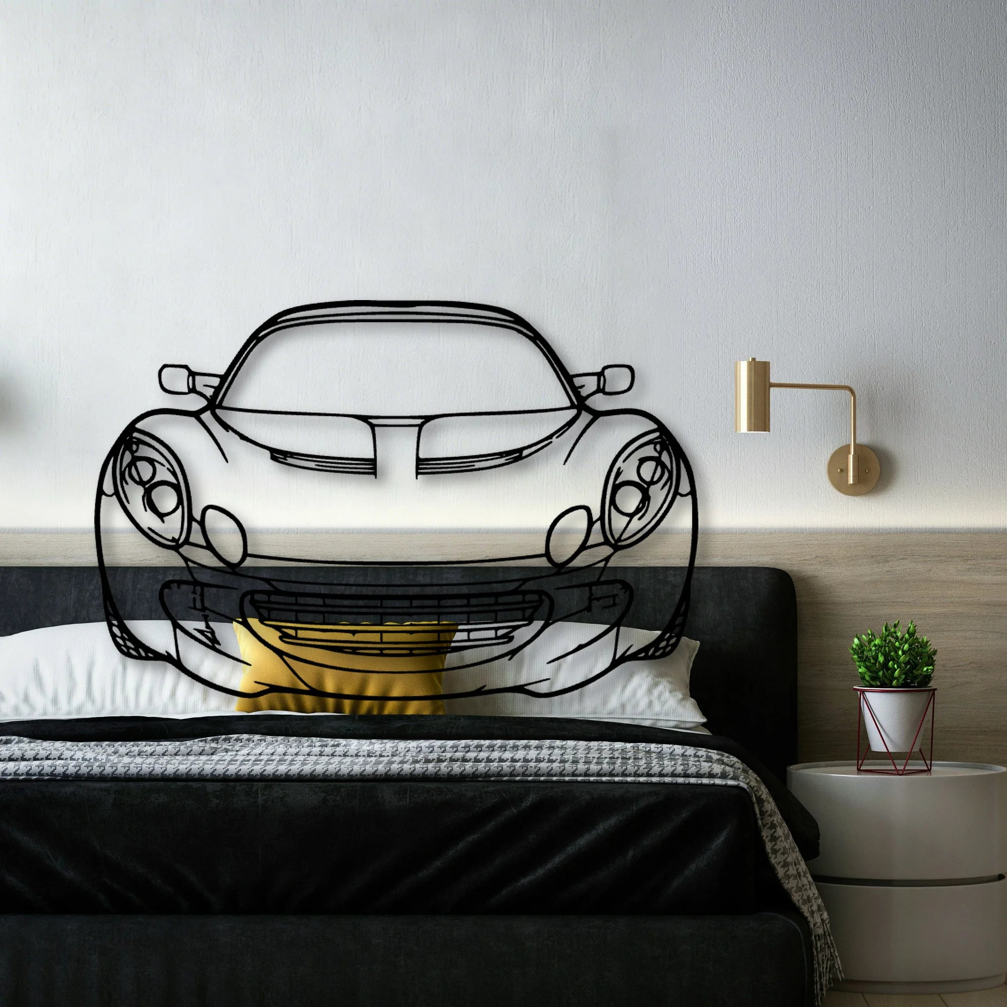 Elise SC 2010 Classic Silhouette Metal Wall Art - Automotive Garage Decor