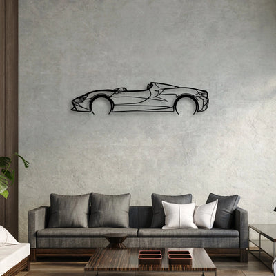 Elva 2022 Classic Silhouette Metal Wall Art - Automotive Garage Decor