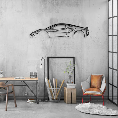 Emira 2 Classic Silhouette Metal Wall Art - Automotive Garage Decor