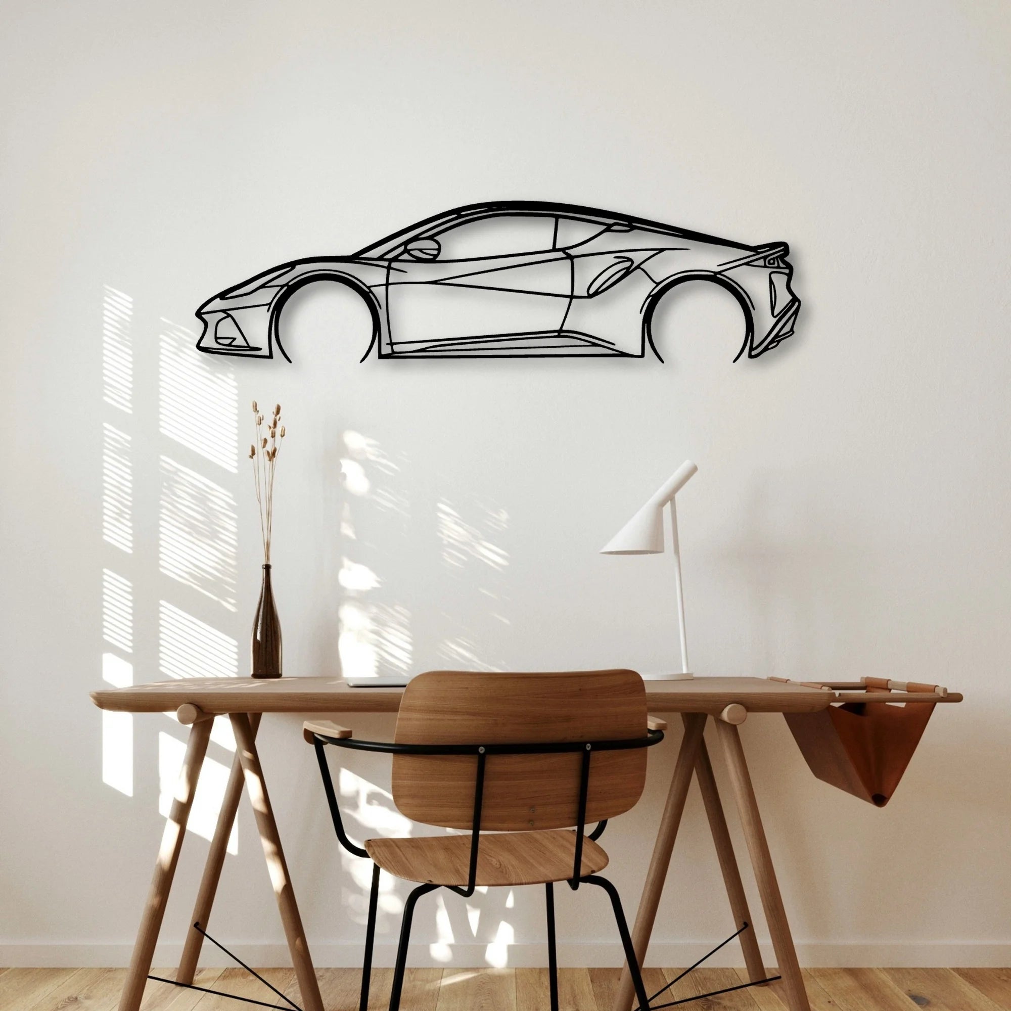 Emira 3 Classic Silhouette Metal Wall Art - Automotive Garage Decor