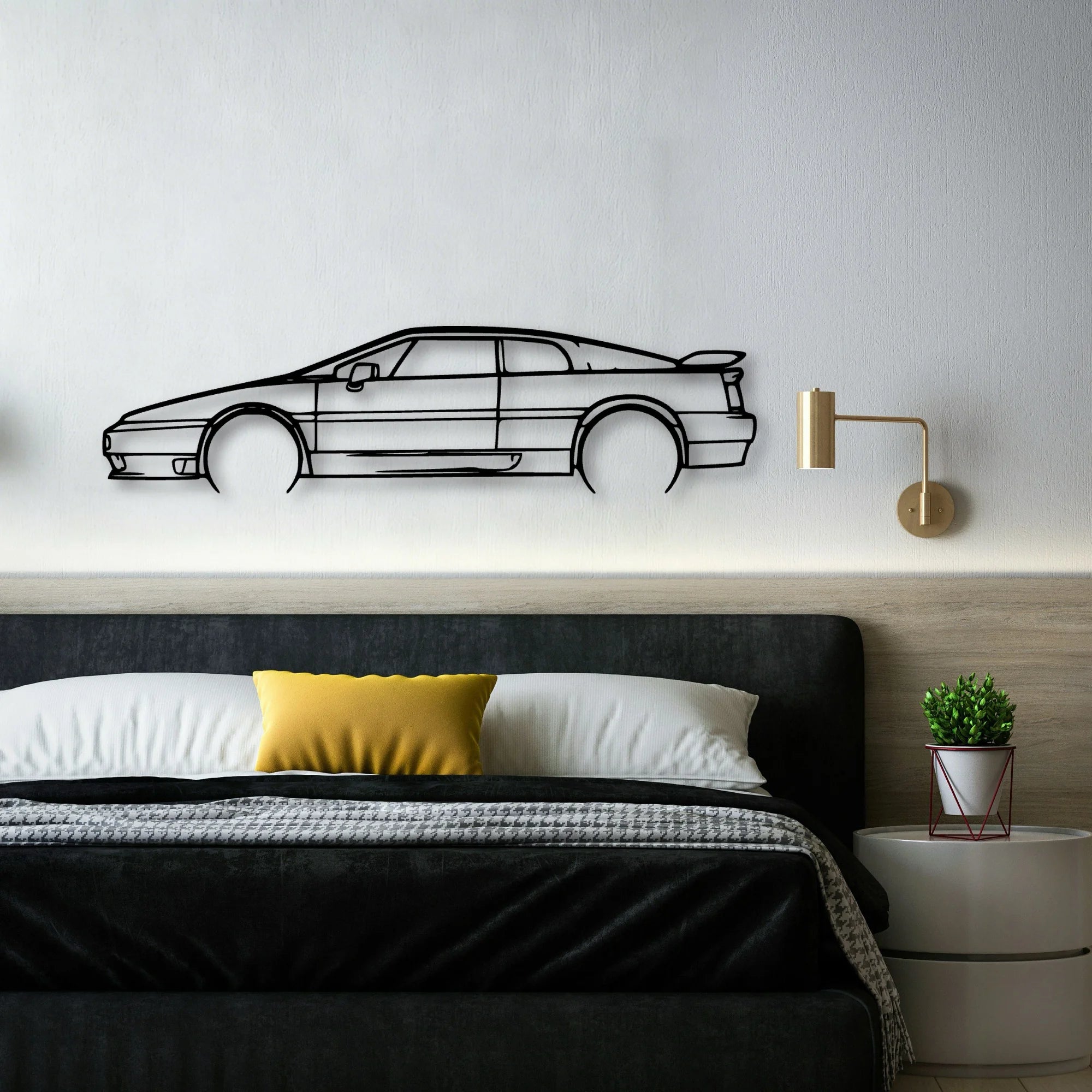Esprit 1989 Classic Silhouette Metal Wall Art - Automotive Garage Decor