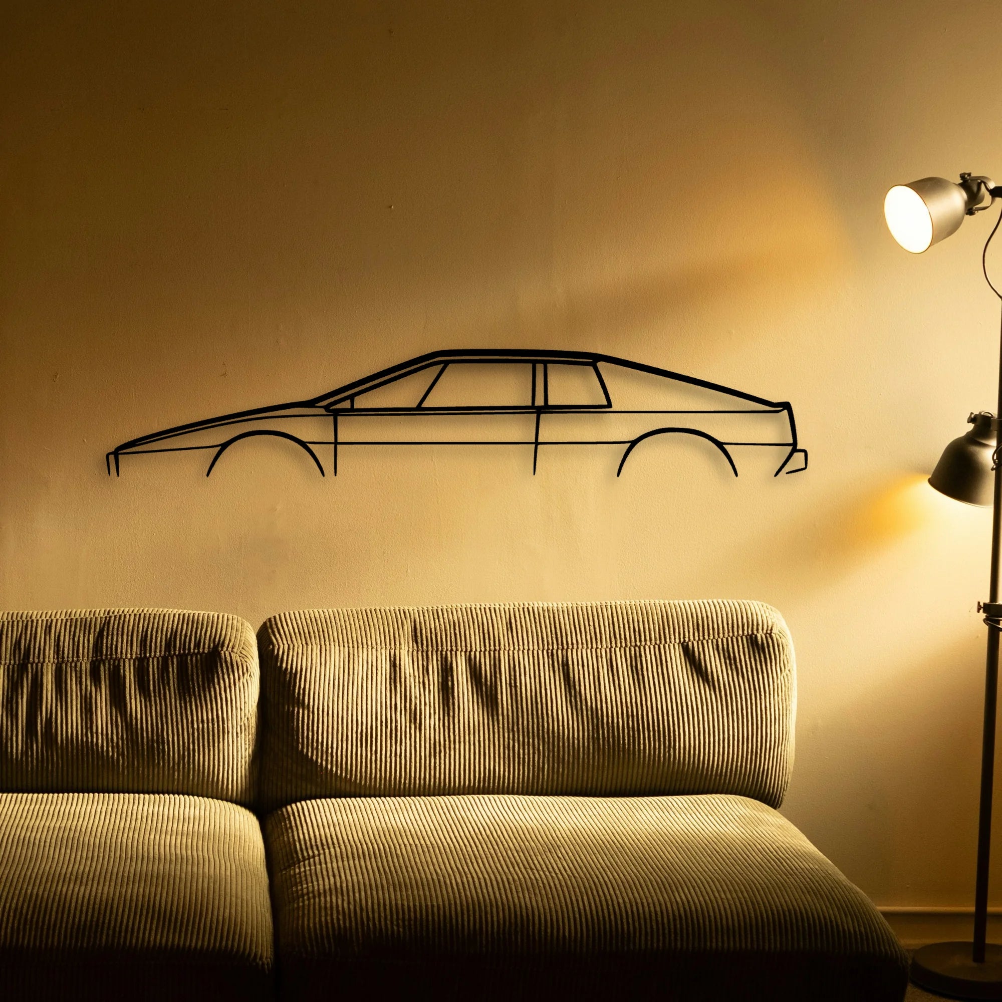 Esprit S1 Classic Silhouette Metal Wall Art - Automotive Garage Decor
