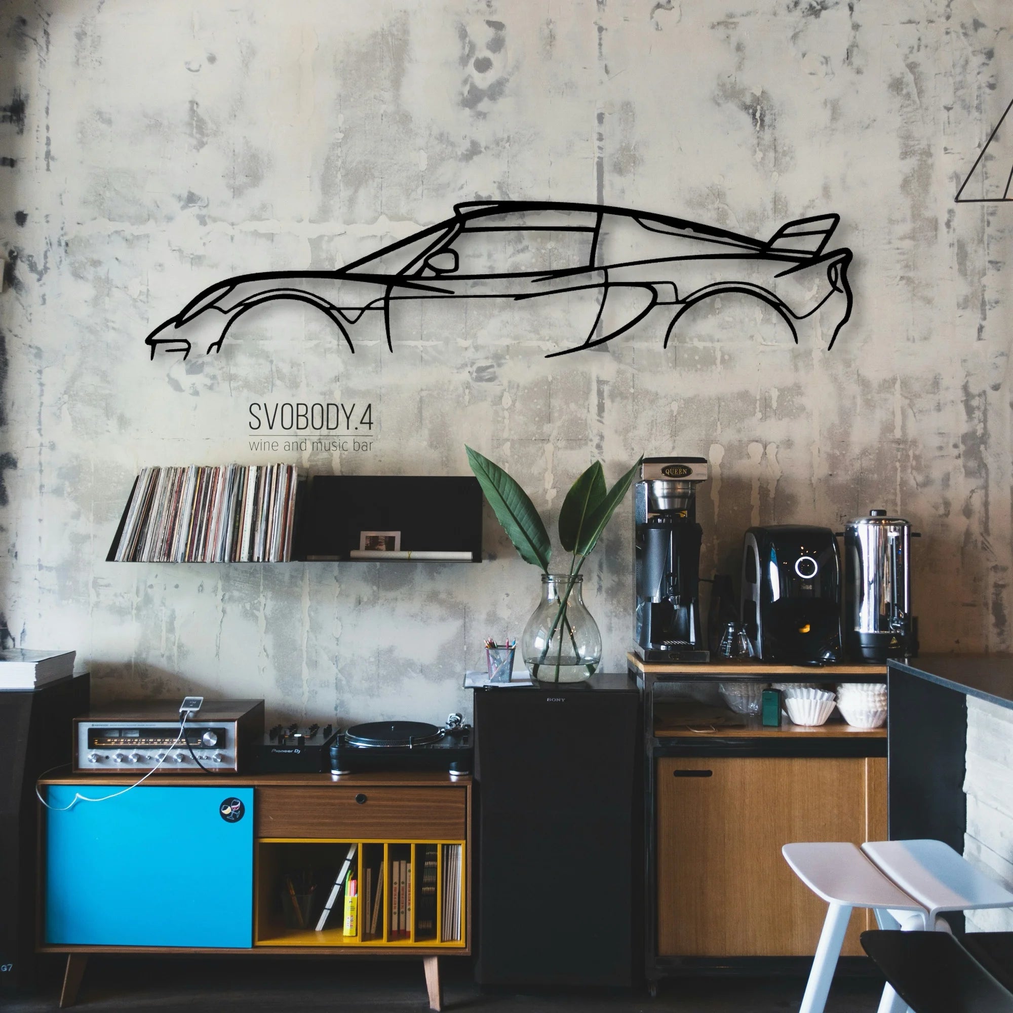 Exige Classic Silhouette Metal Wall Art - Automotive Garage Decor
