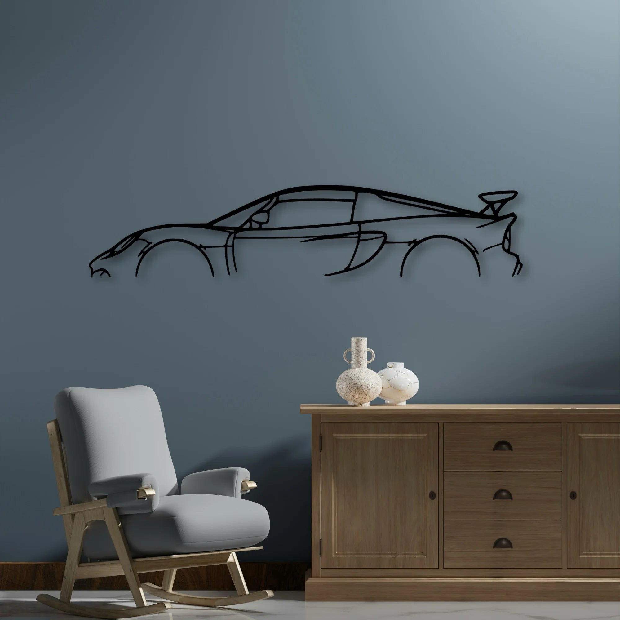 Exige 350 Cup 2017 Classic Silhouette Metal Wall Art - Automotive Garage Decor