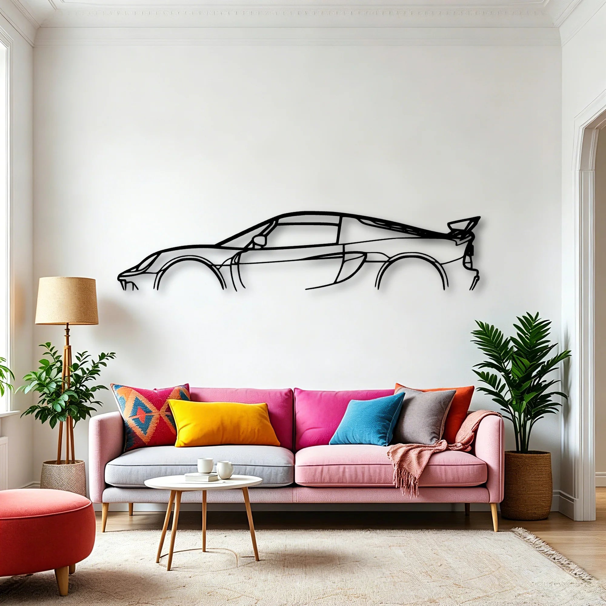 Exige 410 Classic Silhouette Metal Wall Art - Automotive Garage Decor