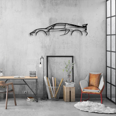 Exige 410 Classic Silhouette Metal Wall Art - Automotive Garage Decor