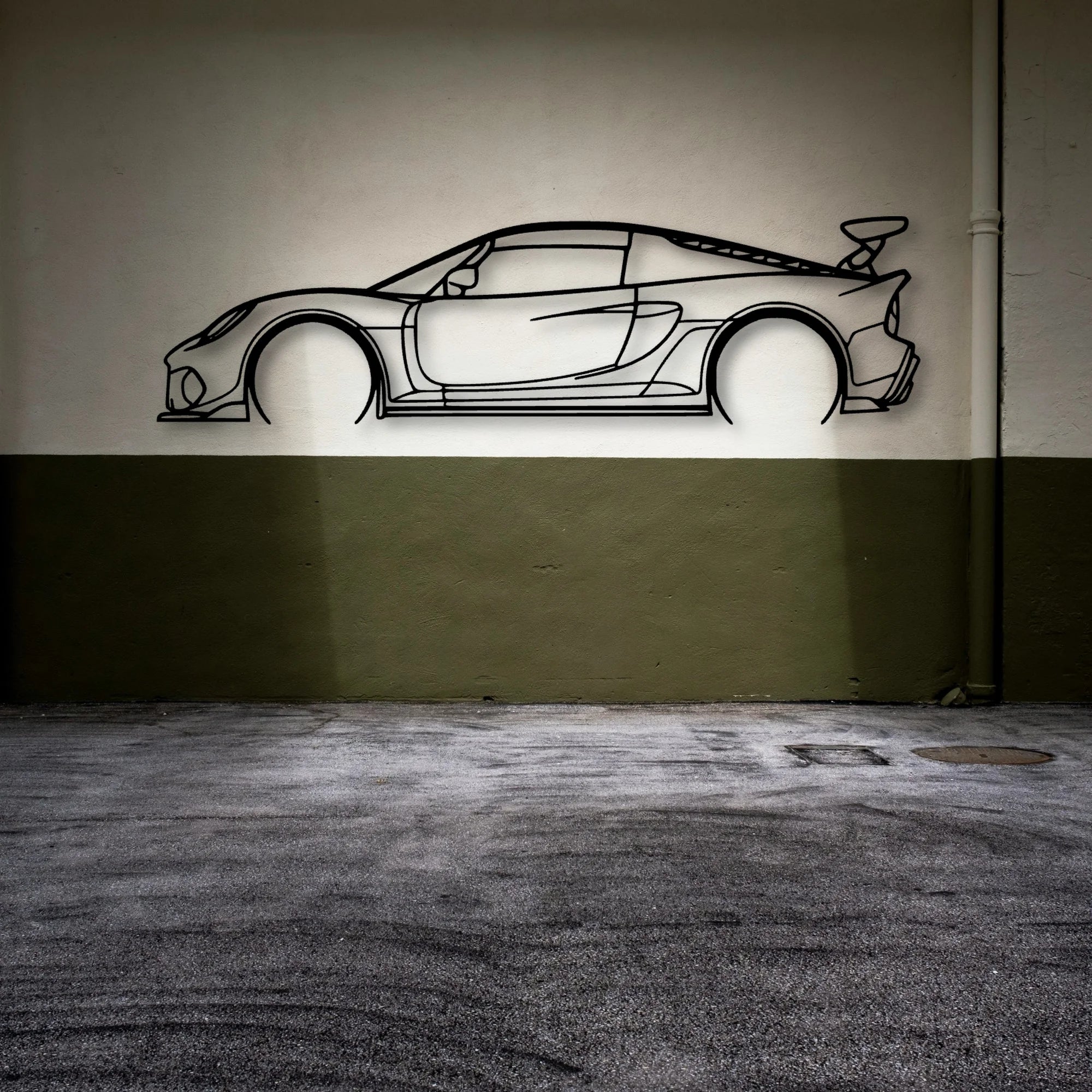 Exige 430 CUP 2020 Classic Silhouette Metal Wall Art - Automotive Garage Decor