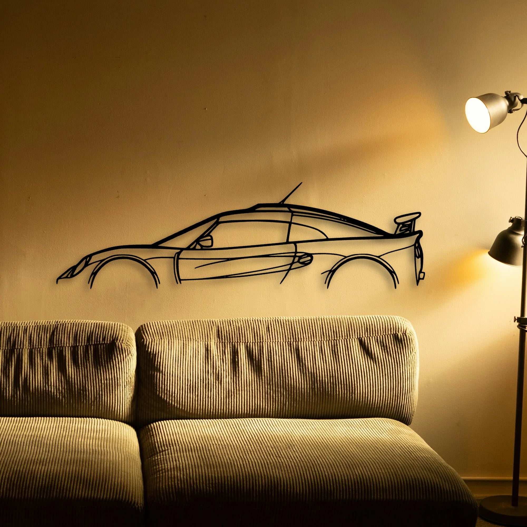 Exige S1 2000 Classic Silhouette Metal Wall Art - Automotive Garage Decor