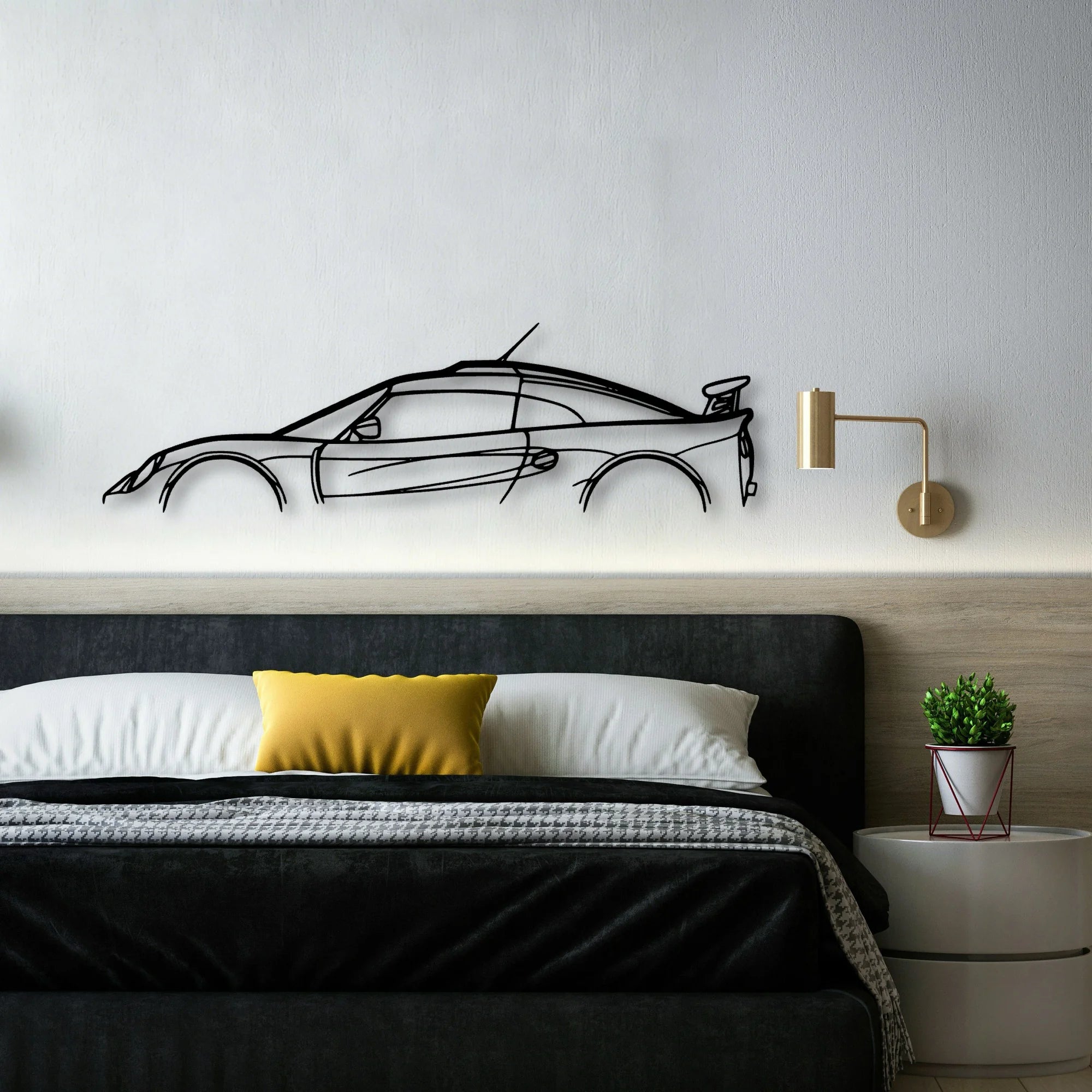 Exige S1 2000 Classic Silhouette Metal Wall Art - Automotive Garage Decor