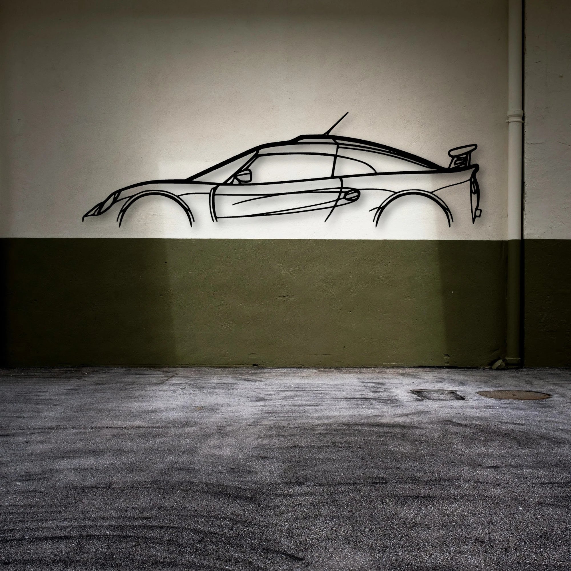 Exige S1 2000 Classic Silhouette Metal Wall Art - Automotive Garage Decor
