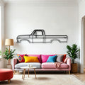 F 100 Classic Silhouette Metal Wall Art - Automotive Garage Decor