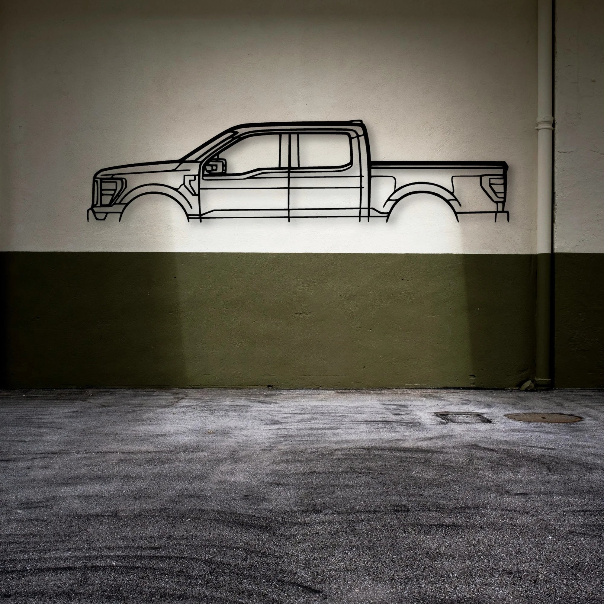 F 150 Tremor 2022 Classic Silhouette Metal Wall Art - Automotive Garage Decor
