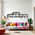 F 250 1997 Classic Silhouette Metal Wall Art - Automotive Garage Decor