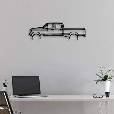 F-250 1997 Classic Silhouette Metal Wall Art - Automotive Garage Decor